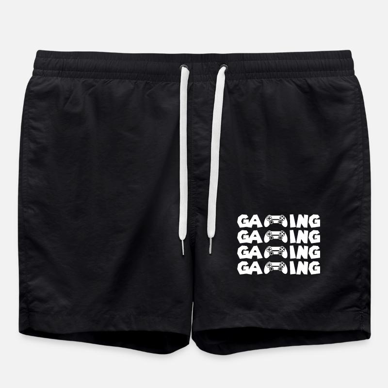 Gaming Glyphs Controller Pattern - Swim Trunks - black