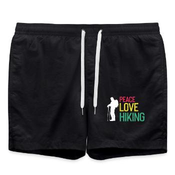 Paisible Randonnée Vie Nature Sentier Explorer Fan - Short de bain - noir - Devant - AI Model Male 185 light (185cm)