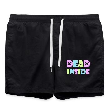 Dead Inside Kawaii Emo Punk Rock Anime Gothique Goth - Short de bain - noir - Devant - AI Model Male 185 light (185cm)