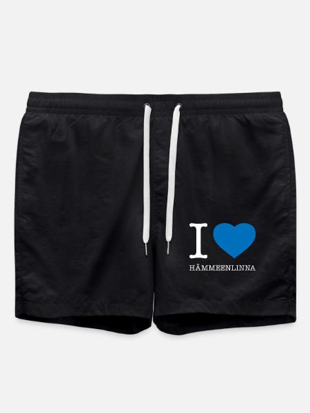 I love Hämeenlinna - Swim Trunks - black