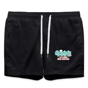 La team des morues mascottes nautiques - Short de bain - noir - Devant - AI Model Male 185 light (185cm)