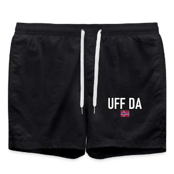 Love - Norway Flag - Norge - Norwegen - Badeshorts - Schwarz - Vorne - AI Model Male 185 light (185cm)