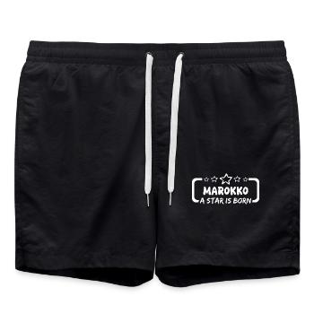 Le Maroc en héros - Short de bain - noir - Devant - AI Model Male 185 light (185cm)