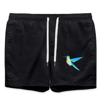 Style géométrique de prisme de colibri - Short de bain - noir - Devant - AI Model Male 185 light (185cm)