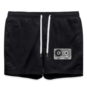 Cassette Retro Print - Short de bain - noir - Devant - AI Model Male 185 light (185cm)