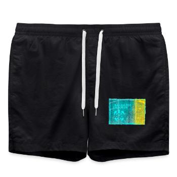 Îles Baléares Style néon - Short de bain - noir - Devant - AI Model Male 185 light (185cm)