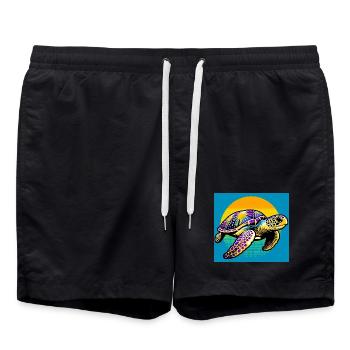 turtle - Swim Trunks - black - Front - AI Model Male 185 light (185cm)