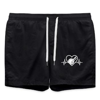 Kitchen Home Stove Utensil Heart - Swim Trunks - black - Front - AI Model Male 185 light (185cm)