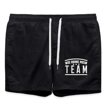 Mein Team - Badeshorts - Schwarz - Vorne - AI Model Male 185 light (185cm)