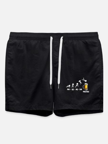 Friday Weekend Beer Lovers Beer Drinkers - Swim Trunks - black