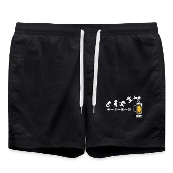Freitag Wochenende Bierliebhaber Biertrinker - Badeshorts - Schwarz - Vorne - AI Model Male 185 light (185cm)