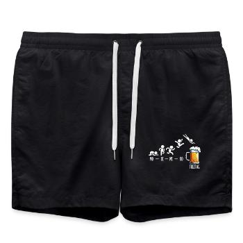Freitag Wochenende Bierliebhaber Biertrinker - Badeshorts - Schwarz - Vorne - AI Model Male 185 light (185cm)