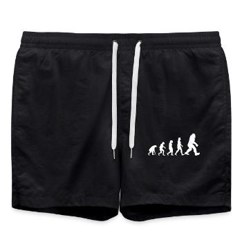 Bigfoot Sasquatch Hide And Seek Sprüche - Badeshorts - Schwarz - Vorne - AI Model Male 185 light (185cm)