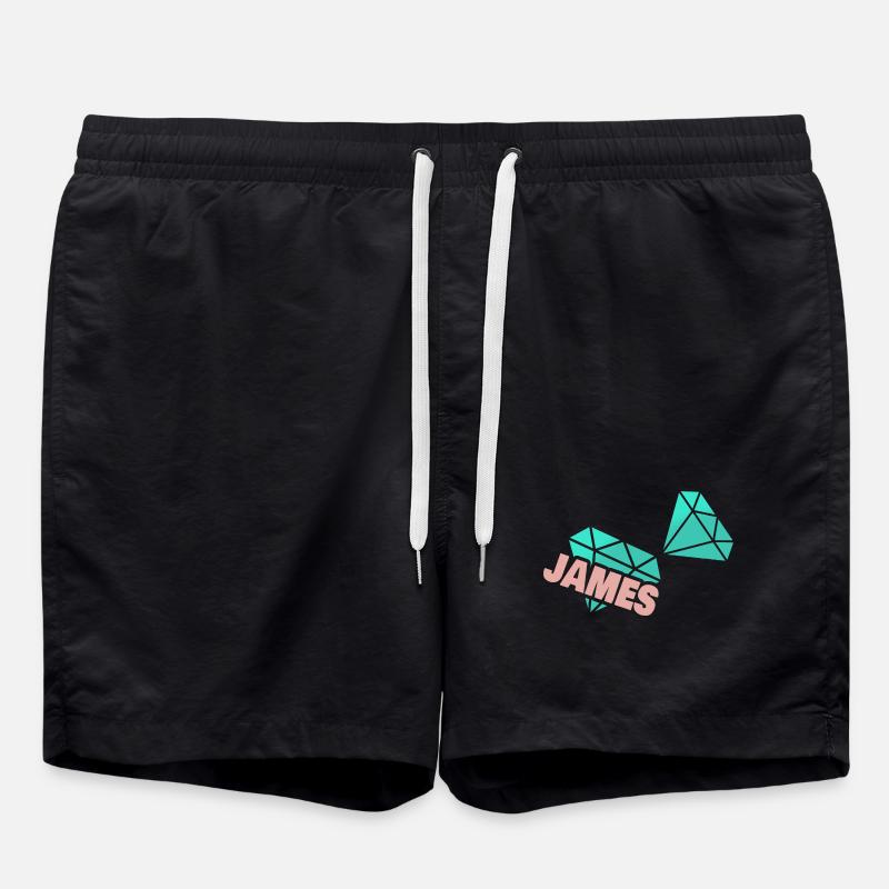 James - Short de bain - noir