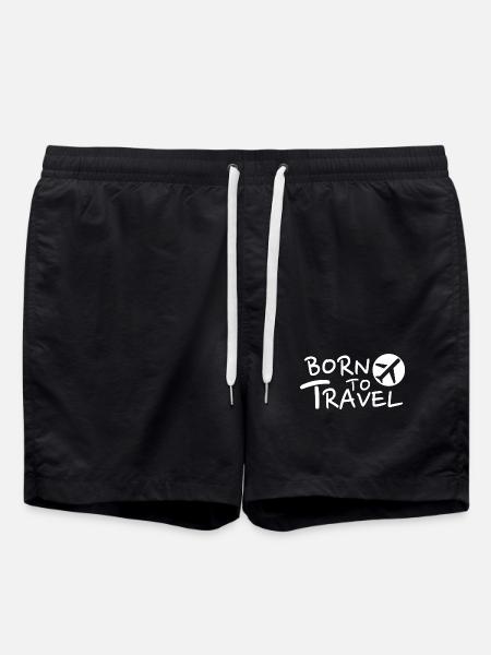 Né pour voyager Envie de voyager Aventure - Short de bain - noir