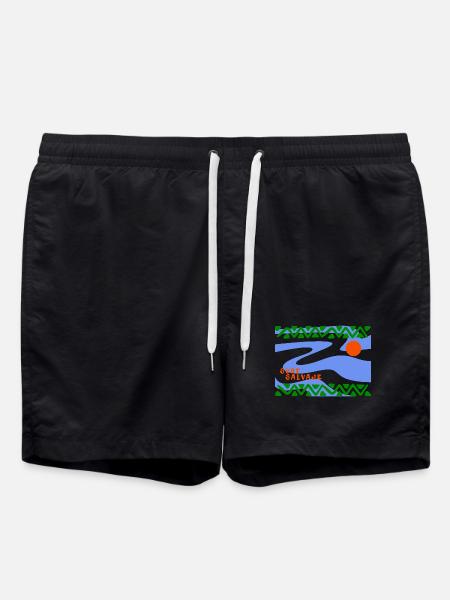 Surf Salvaje Psychedelic Waves - Swim Trunks - black