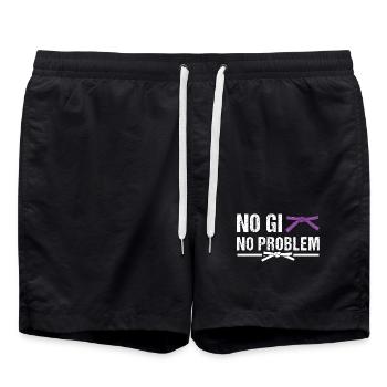MMA BJJ jiu jitsu Jiu Jitsu brésilien vintage - Short de bain - noir - Devant - AI Model Male 185 light (185cm)