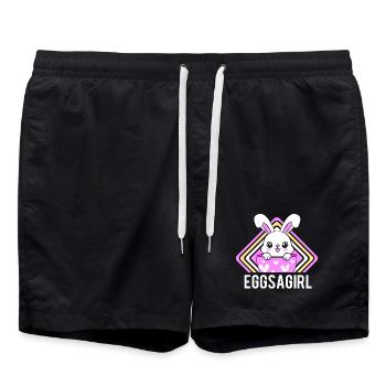 Gender Reveal Easter Mom-to-be - Swim Trunks - black - Front - AI Model Male 185 light (185cm)