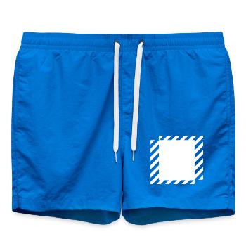 conception de lignes et de carrés - Short de bain - cobalt blue - Devant