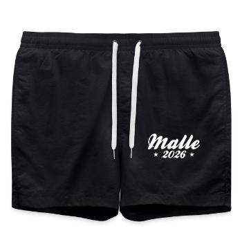 Malle 2026 - Badeshorts - Schwarz - Vorne - AI Model Male 185 light (185cm)