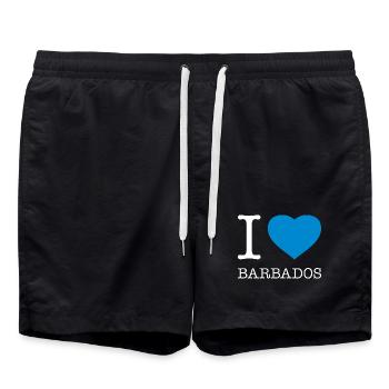 J’adore la Barbade - Short de bain - noir - Devant - AI Model Male 185 light (185cm)