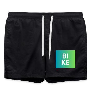 BIKE Gradient Typo - Swim Trunks - black - Front - AI Model Male 185 light (185cm)
