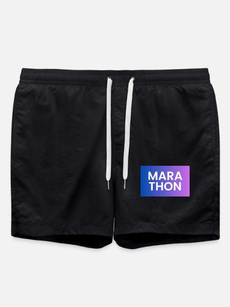 Marathon Gradient Shirt Design - Swim Trunks - black