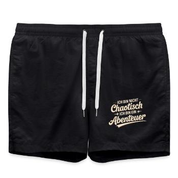 Ich bin nicht chaotisch – ich bin ein Abenteuer - Badeshorts - Schwarz - Vorne - AI Model Male 185 light (185cm)