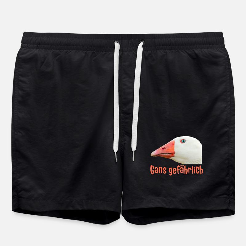 Ganz Gefährlich Gänsekopf - Swim Trunks - black