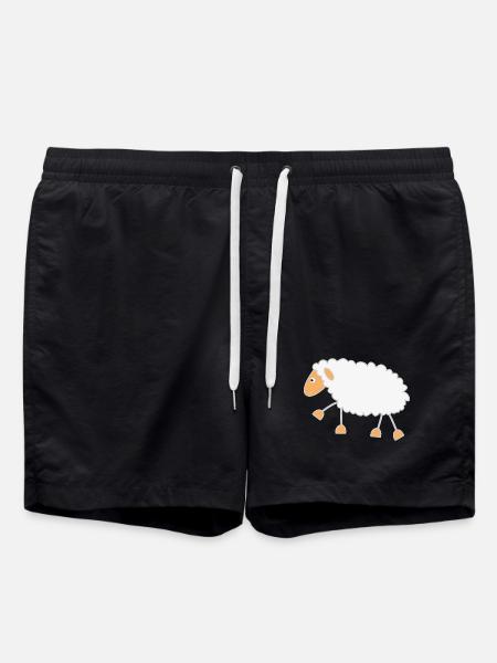 Funny Sheep - Swim Trunks - black