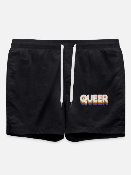 Queer - Cool Pride Logo - Badeshorts - Schwarz