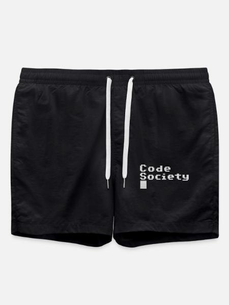 Code Society - Swim Trunks - black