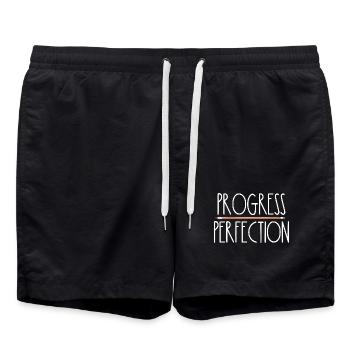Le progrès plutôt que la perfection Retour à l’école Leh - Short de bain - noir - Devant - AI Model Male 185 light (185cm)