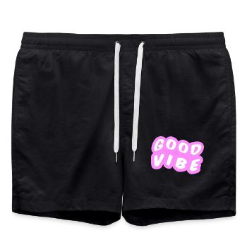 Bonne Vibe Pastel Rose - Short de bain - noir - Devant - AI Model Male 185 light (185cm)