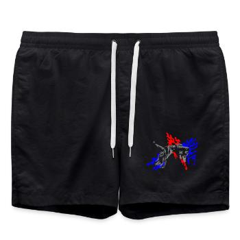 Fille hip-hop - Short de bain - noir - Devant - AI Model Male 185 light (185cm)