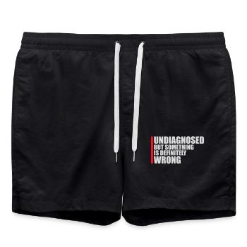 Non diagnostiqué mais quelque chose ne va certainement pas Blague - Short de bain - noir - Devant - AI Model Male 185 light (185cm)