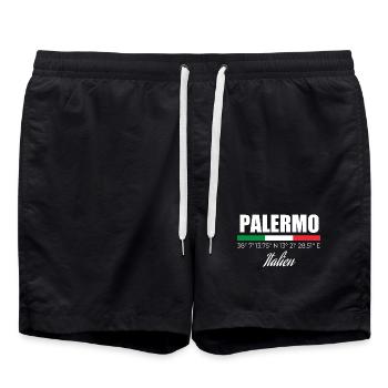 Palerme - Short de bain - noir - Devant - AI Model Male 185 light (185cm)
