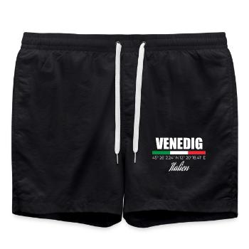 Venise - Short de bain - noir - Devant - AI Model Male 185 light (185cm)