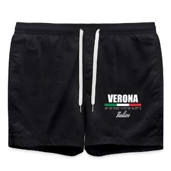 Vérone - Short de bain - noir - Devant - AI Model Male 185 light (185cm)