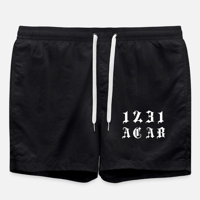 Monogramme gothique 1231 - Short de bain - noir