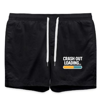 Crash Out Chargement Barre de progression Drôle de dicton - Short de bain - noir - Devant - AI Model Male 185 light (185cm)