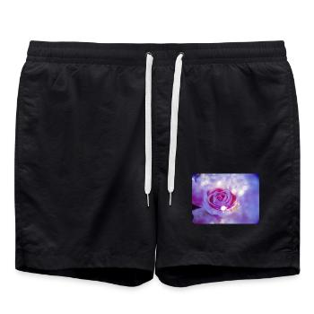 Roses helle Mehrfachbelichtung - Badeshorts - Schwarz - Vorne - AI Model Male 185 light (185cm)