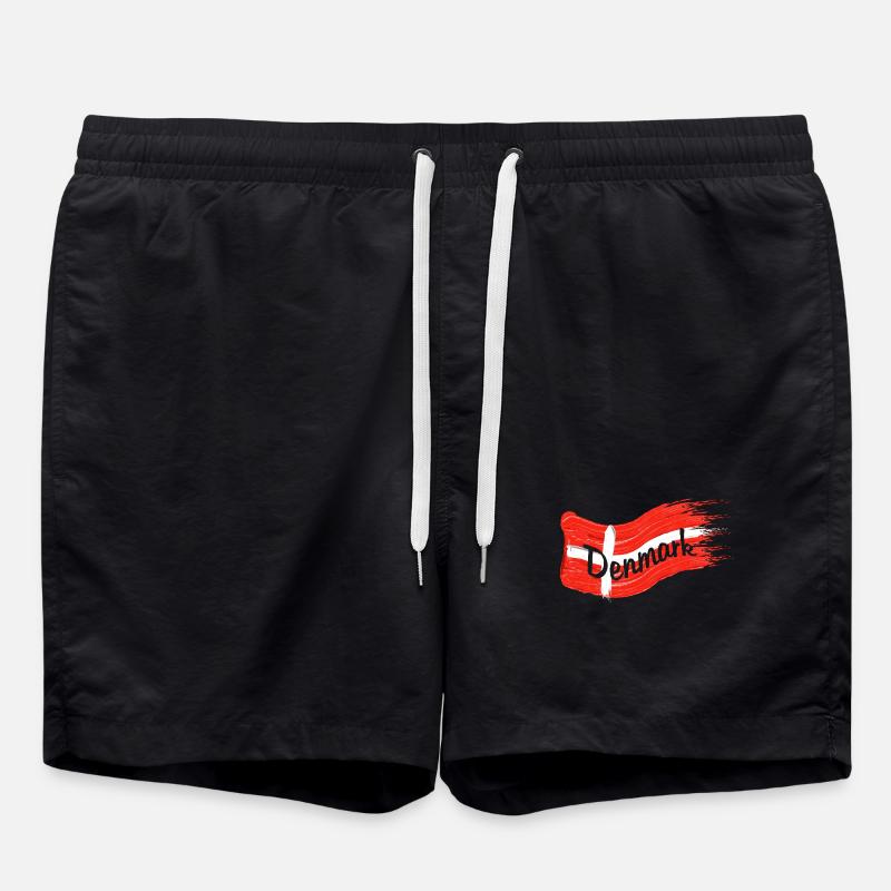 Danish flag - Swim Trunks - black