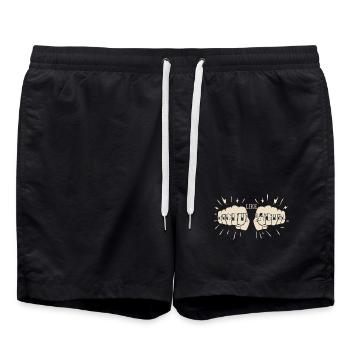 Fight Like a Girl Autonomisation Féministe Poing Design - Short de bain - noir - Devant - AI Model Male 185 light (185cm)