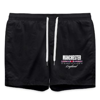 Manchester - Badeshorts - Schwarz - Vorne - AI Model Male 185 light (185cm)