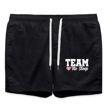 Team No Sleep - Badeshorts - Schwarz - Vorne - AI Model Male 185 light (185cm)
