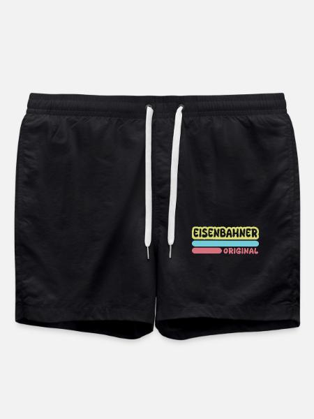 Eisenbahner als Vorname - Badeshorts - Schwarz