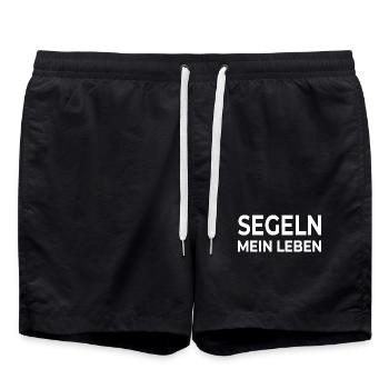Voile - Short de bain - noir - Devant - AI Model Male 185 light (185cm)