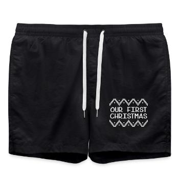 Notre premier Noël - Short de bain - noir - Devant - AI Model Male 185 light (185cm)