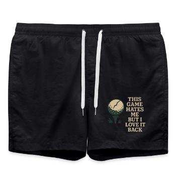 Lustiger Golf-humor, Sarkastischer Papa, - Badeshorts - Schwarz - Vorne - AI Model Male 185 light (185cm)